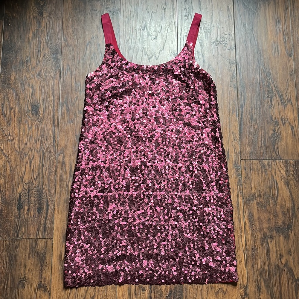 Theory burgundy Sequin Dress 6